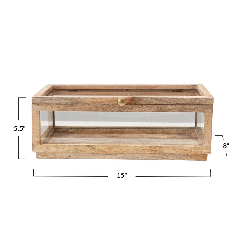 media image for mango wood and glass display box with lid by bd edition df4022 3 255