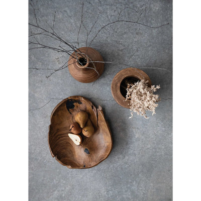 product image for decorative paulownia wood bowl by bd edition df4791 8 34