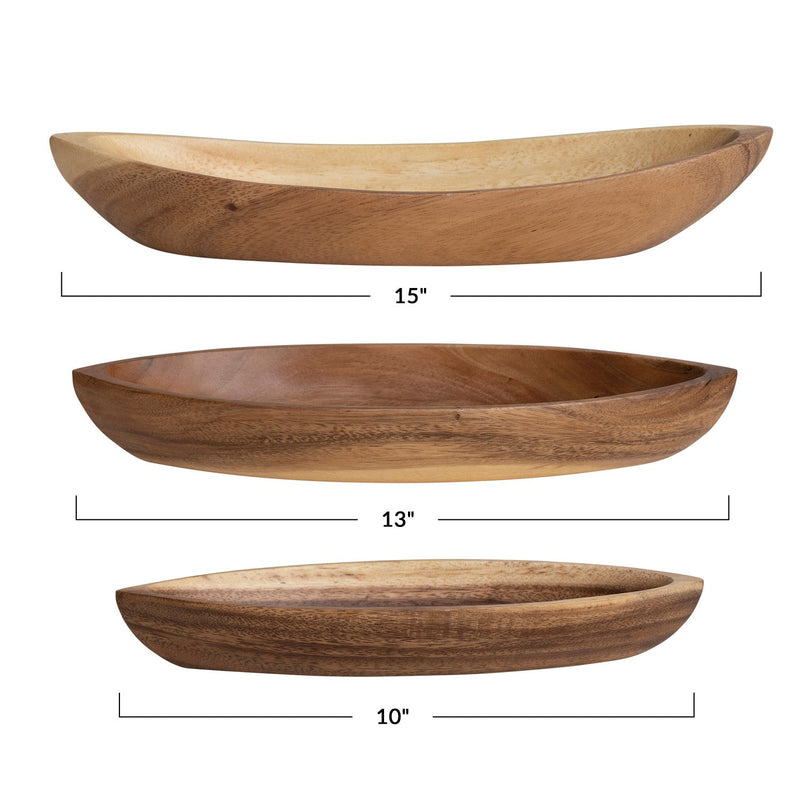 media image for Boat Shaped Bowls - Set of 3 214