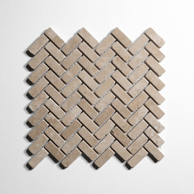 product image of durango mini herringbone mosaic tumbled by burke decor dg mhbt 1 542
