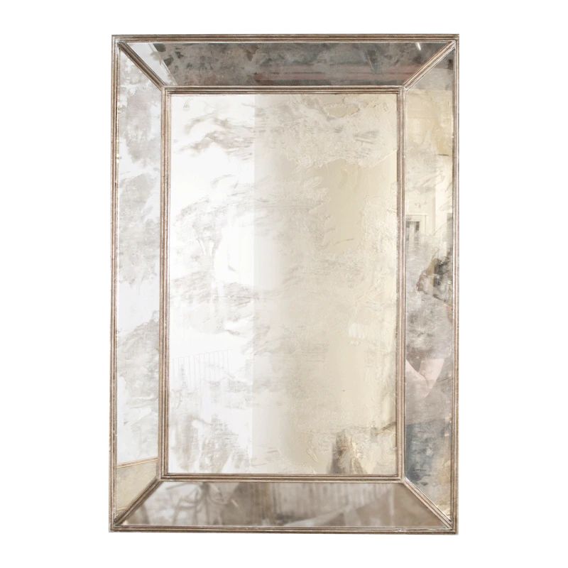 media image for dion rectangular antique mirror w silver leafed wood edges design by bd studio 1 250