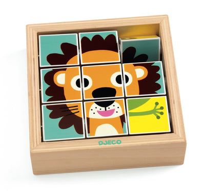 product image of wooden puzzles tournanimo by djeco 1 54