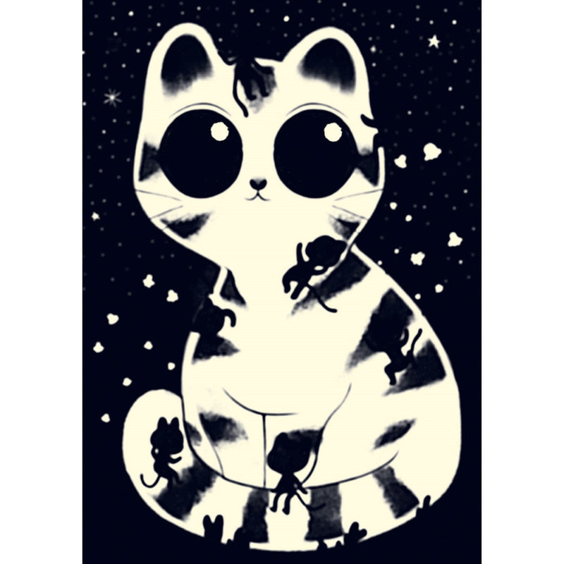 media image for cuddly cats 50pc metallic glow in the dark wizzy jigsaw puzzle by djeco dj07021 3 246