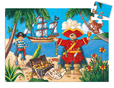 product image for Silhouette Puzzles The Pirate And His Treasure design by DJECO 22