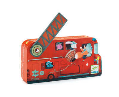 product image of Silhouette Mini Puzzles The Fire Truck design by DJECO 543