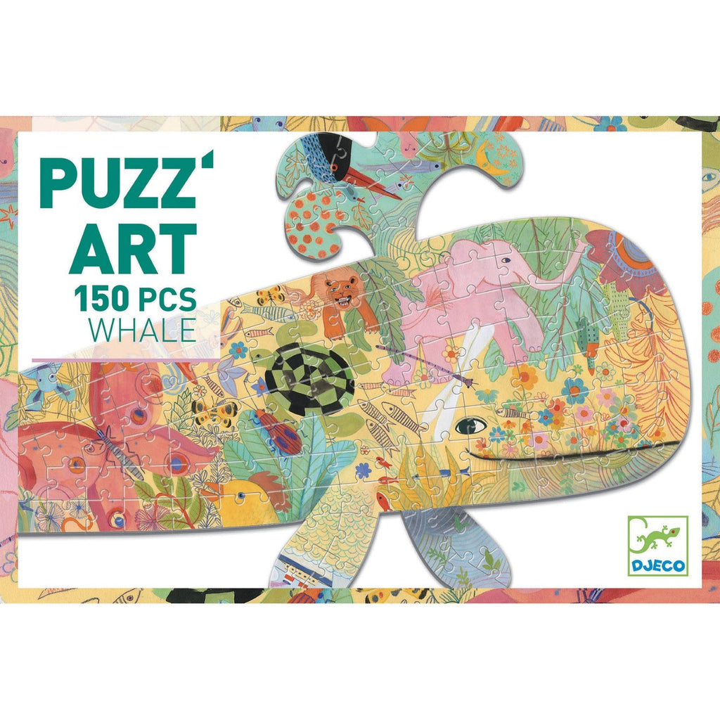 DJECO Whale 150pc Puzz'Art Shaped Jigsaw Puzzle + Poster