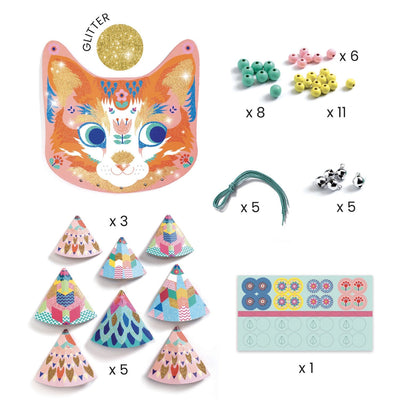 product image for kitty diy wind chime craft kit by djeco dj07955 3 54