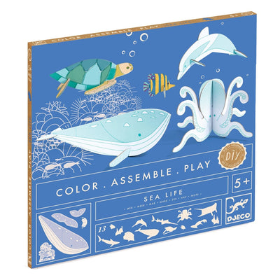 product image of sea life diy color assemble play craft kit by djeco dj08002 1 58
