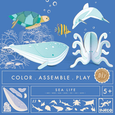 product image for sea life diy color assemble play craft kit by djeco dj08002 2 14