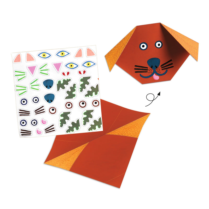 media image for animals origami paper craft kit by djeco dj08761 4 218