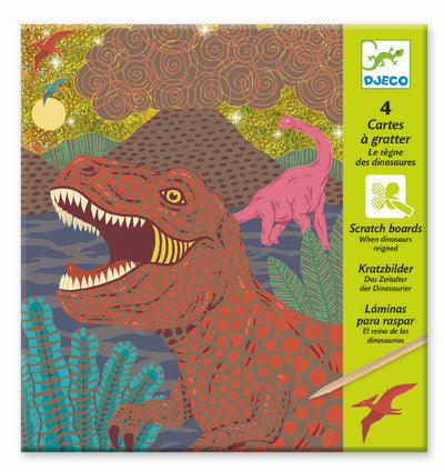 product image for petit gift scratch cards dinosaurs by djeco 1 42