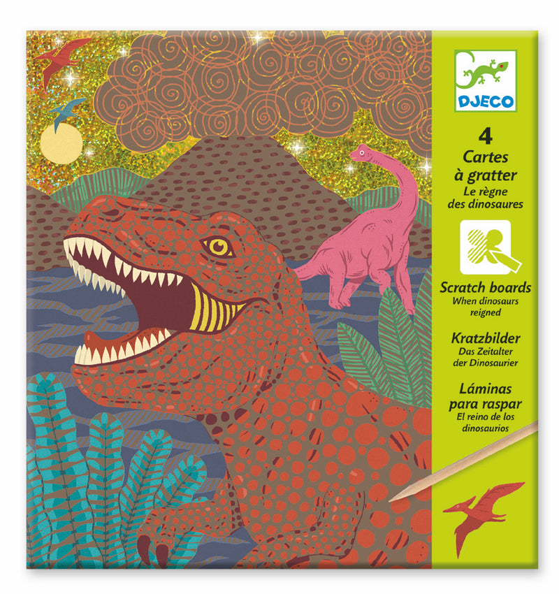 media image for petit gift scratch cards dinosaurs by djeco 1 215