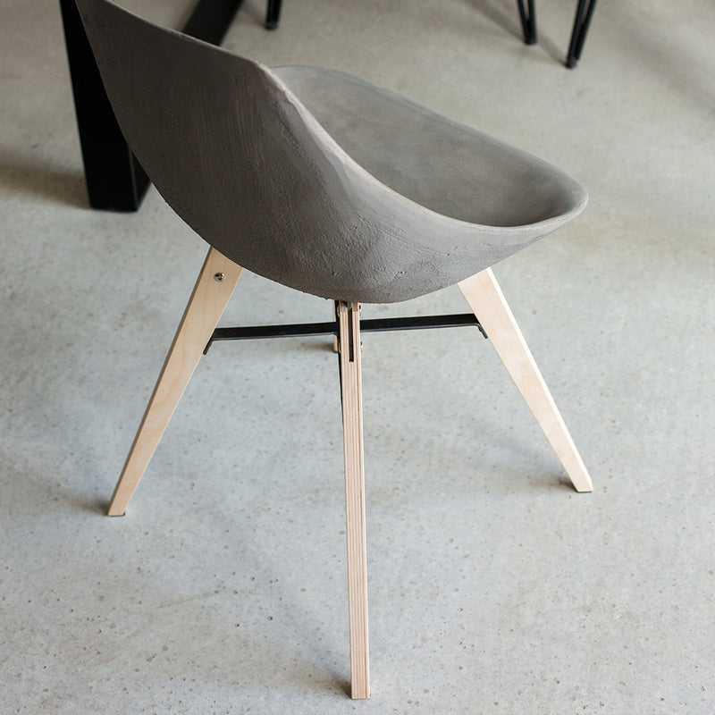 media image for Hauteville - Chair With Plywood Feet by Lyon Béton 241