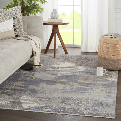 product image for Adriatic Abstract Rug in Gray & Light Blue 6