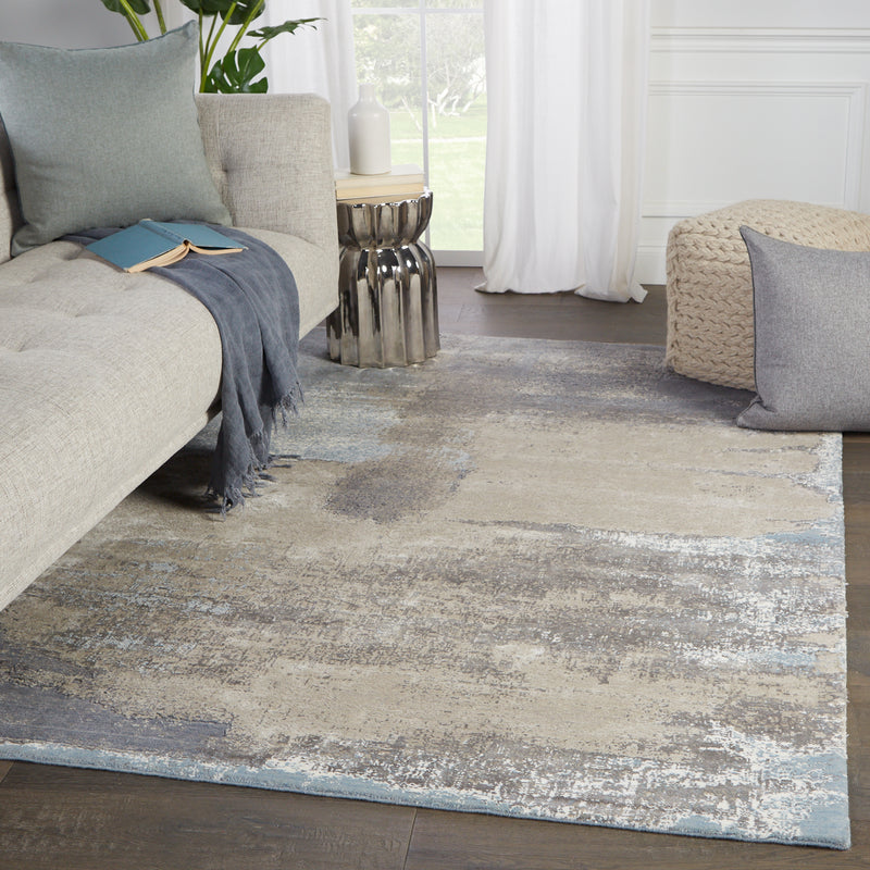 media image for Ionian Abstract Gray & Blue Rug by Jaipur Living 234