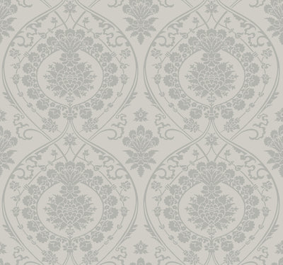 product image for Imperial Damask Wallpaper in Grey/Silver from Damask Resource Library by York Wallcoverings 70