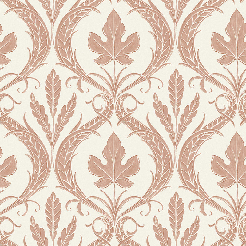 media image for Adirondack Damask Wallpaper in Clay/Beige from Damask Resource Library by York Wallcoverings 272