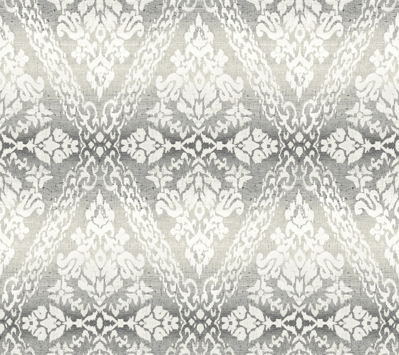 media image for sample tudor diamond damask wallpaper in black from damask resource library by york wallcoverings 1 24