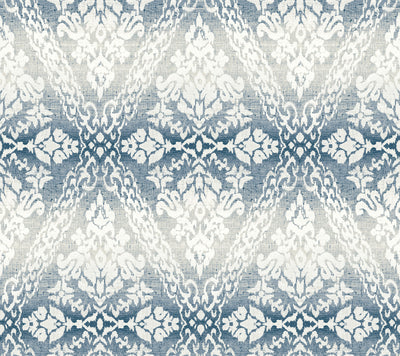 product image of sample tudor diamond damask wallpaper in navy from damask resource library by york wallcoverings 1 538