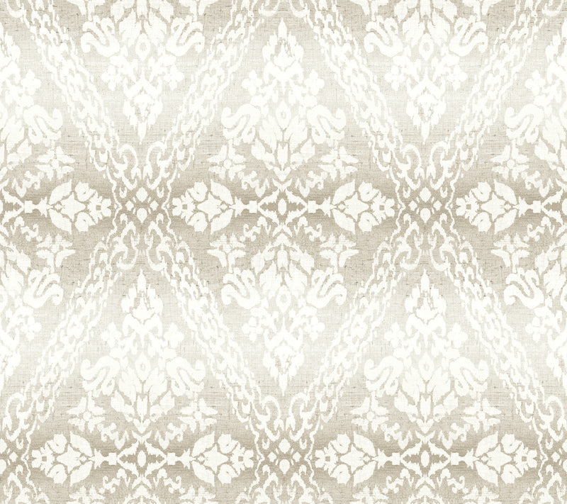 media image for Tudor Diamond Damask Wallpaper in Linen from Damask Resource Library by York Wallcoverings 26