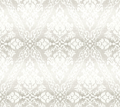 product image of sample tudor diamond damask wallpaper in grey from damask resource library by york wallcoverings 1 537