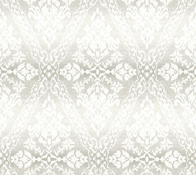 product image of sample tudor diamond damask wallpaper in grey from damask resource library by york wallcoverings 1 537