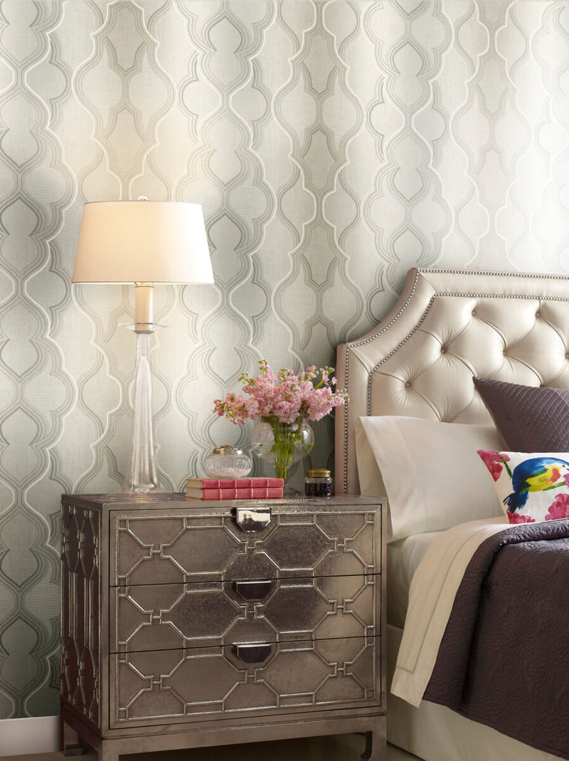 media image for Modern Ombre Damask Wallpaper in Beige from Damask Resource Library by York Wallcoverings 257