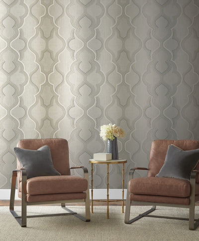 product image for Modern Ombre Damask Wallpaper in Neutral from Damask Resource Library by York Wallcoverings 26