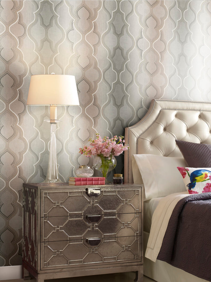 media image for Modern Ombre Damask Wallpaper in Clay from Damask Resource Library by York Wallcoverings 258