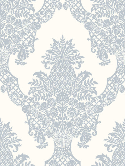 product image of Pineapple Plantation Wallpaper in Perwinkle/White from Damask Resource Library by York Wallcoverings 552