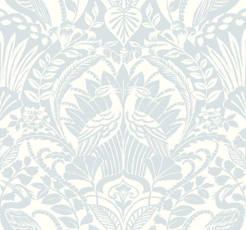 media image for sample egret damask wallpaper in sky blue from damask resource library by york wallcoverings 1 280