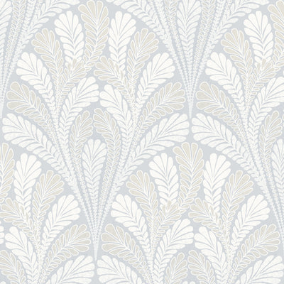 product image for Shell Damask Wallpaper in Blue from Damask Resource Library by York Wallcoverings 52