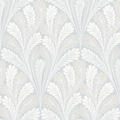 product image of sample shell damask wallpaper in blue from damask resource library by york wallcoverings 1 532