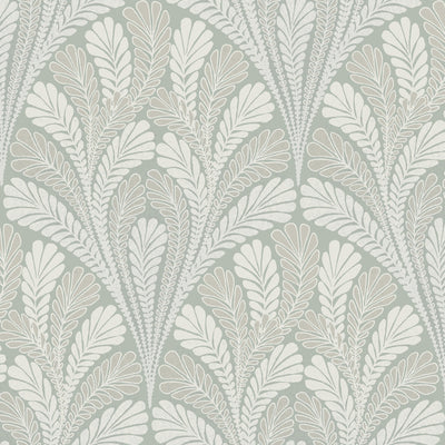 product image of Shell Damask Wallpaper in Sage from Damask Resource Library by York Wallcoverings 548