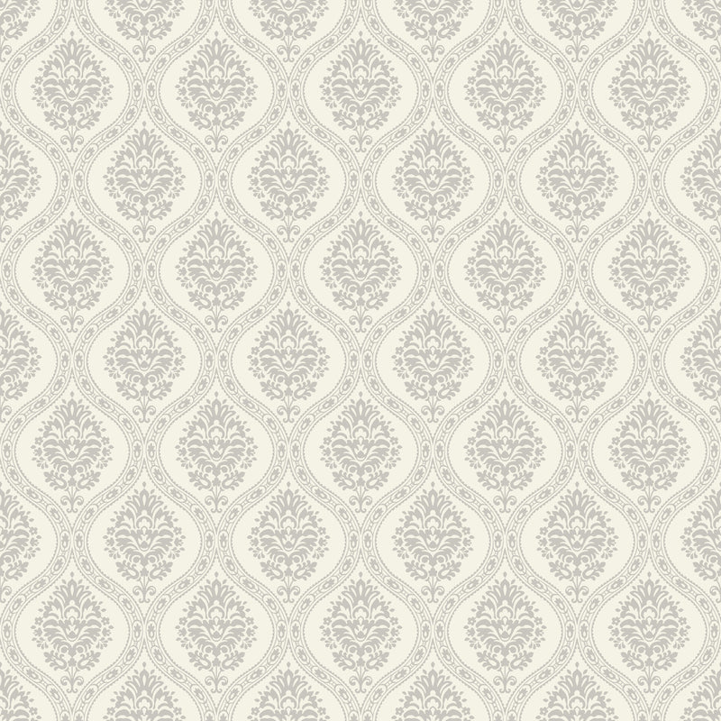 media image for Petite Ogee Wallpaper in Taupe from Damask Resource Library by York Wallcoverings 248