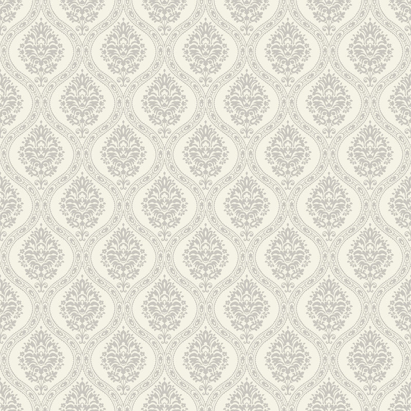 media image for Petite Ogee Wallpaper in Taupe from Damask Resource Library by York Wallcoverings 248