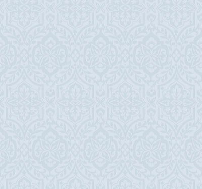 product image of sample cathedral damask wallpaper in water blue from damask resource library by york wallcoverings 1 531