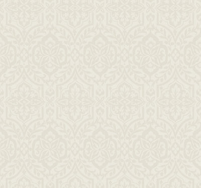 product image of sample cathedral damask wallpaper in light taupe from damask resource library by york wallcoverings 1 511