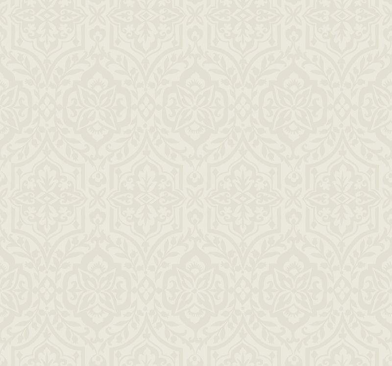 media image for sample cathedral damask wallpaper in light taupe from damask resource library by york wallcoverings 1 288