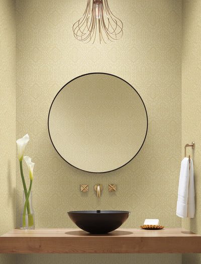 product image for Cathedral Damask Wallpaper in Gold from Damask Resource Library by York Wallcoverings 97
