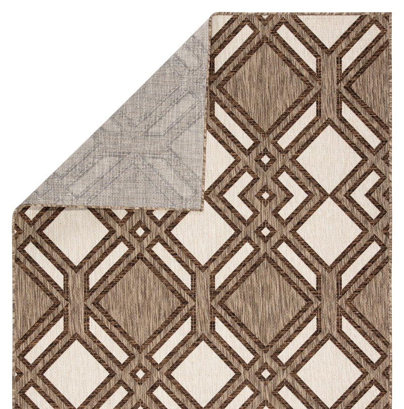 media image for samba indoor outdoor trellis brown ivory rug design by nikki chu 3 282