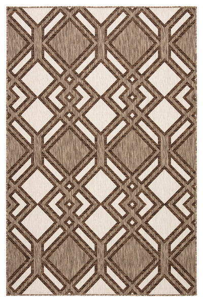 product image of samba indoor outdoor trellis brown ivory rug design by nikki chu 1 528
