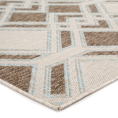 product image for Samba Indoor/ Outdoor Trellis Brown & Light Blue Area Rug 71