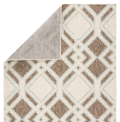 product image for Samba Indoor/ Outdoor Trellis Brown & Light Blue Area Rug 73