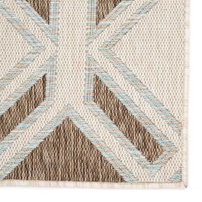 product image for Samba Indoor/ Outdoor Trellis Brown & Light Blue Area Rug 96