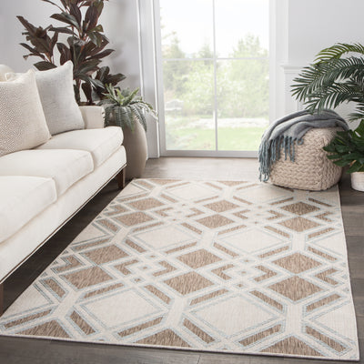 product image for Samba Indoor/ Outdoor Trellis Brown & Light Blue Area Rug 88