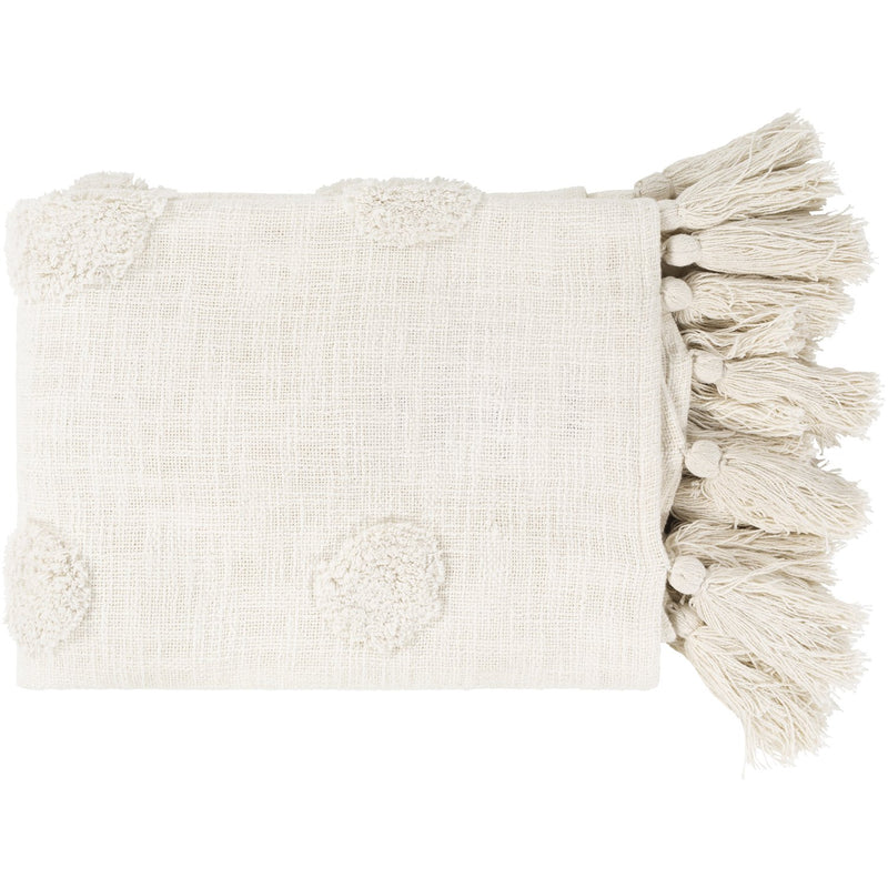 media image for Dove DOV-1000 Woven Throw in Ivory by Surya 254