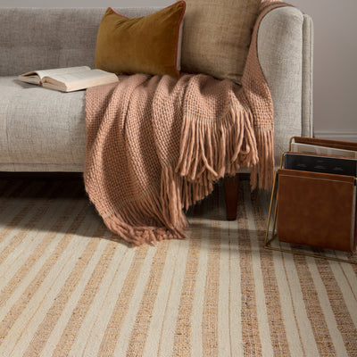 product image for Rey Natural Striped Tan/ Ivory Rug by Jaipur Living 85