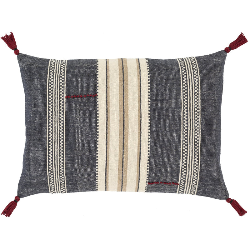 media image for Dashing DSG-002 Hand Woven Pillow in Navy & Ivory by Surya 249