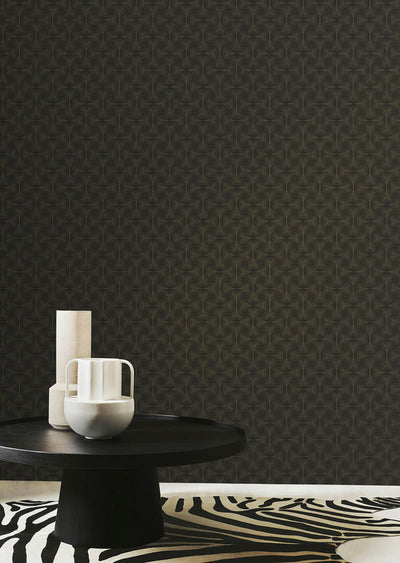 product image for Zen Geometric Wallpaper in Bronze 45